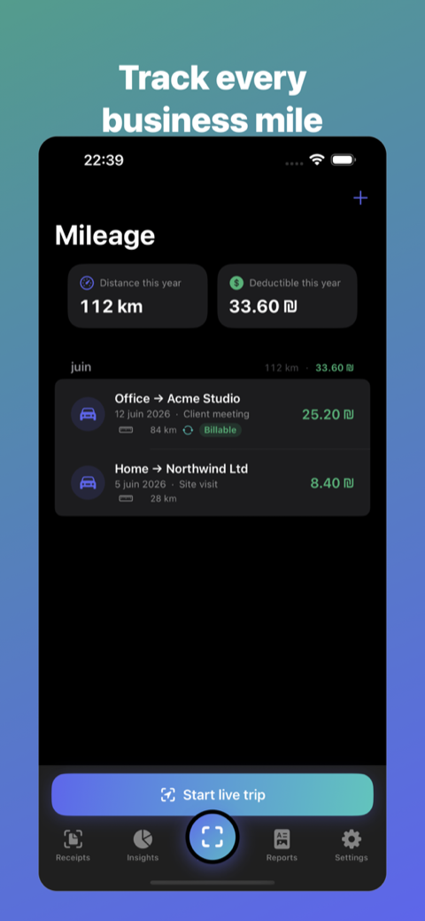 Mileage tracker