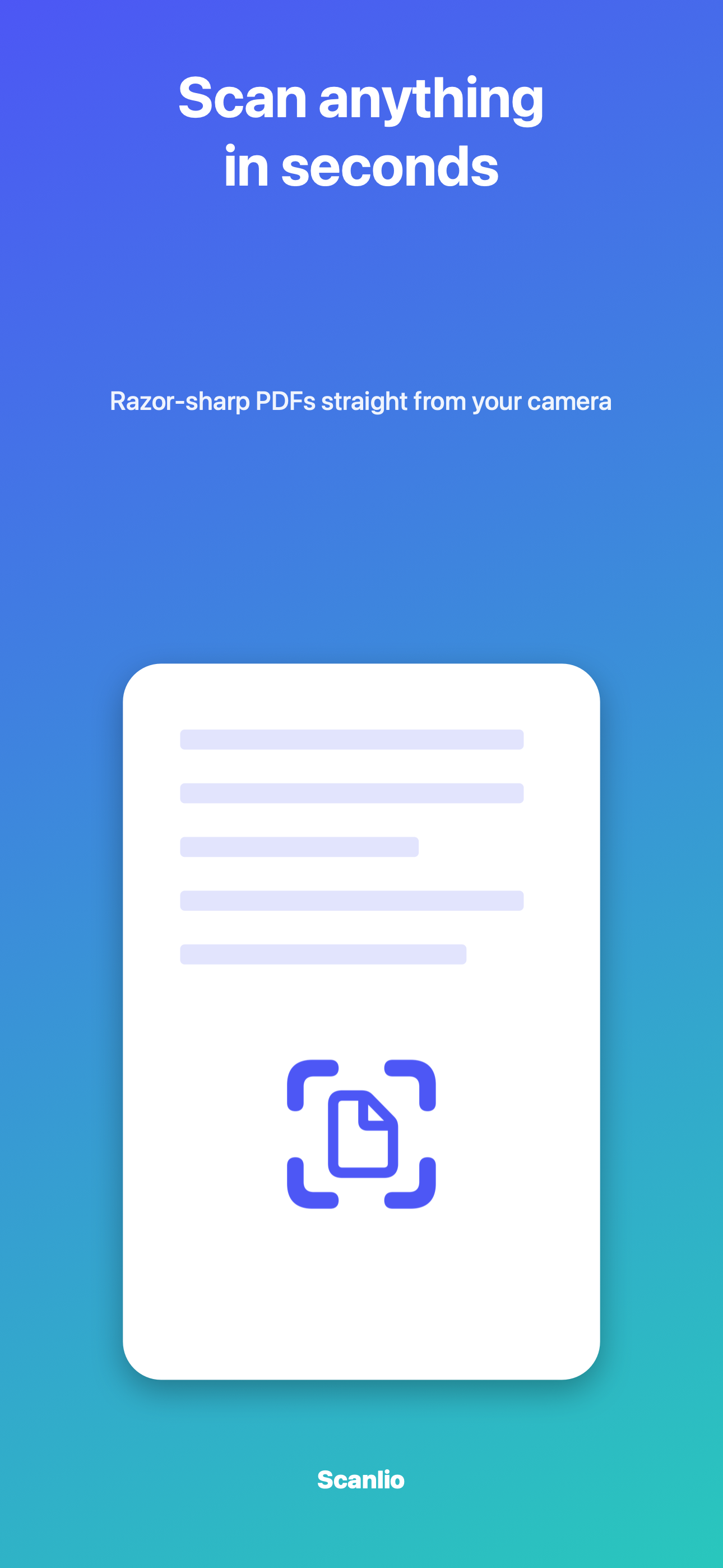 Scanlio document scanner and PDF editor app on iPhone